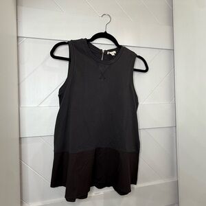 Sleeveless Black Peplum Top